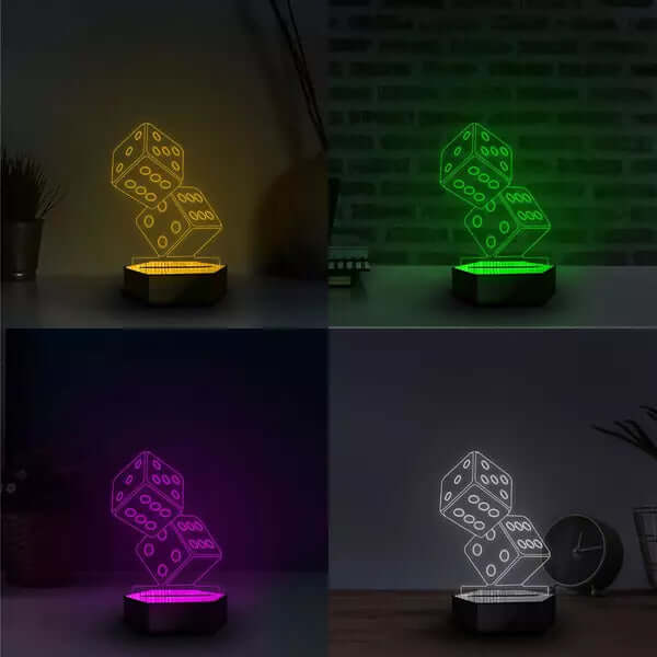 Dice 3D Illusion Lamp