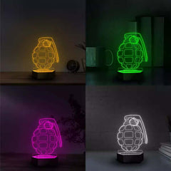 Grenade 3D Illusion Lamp