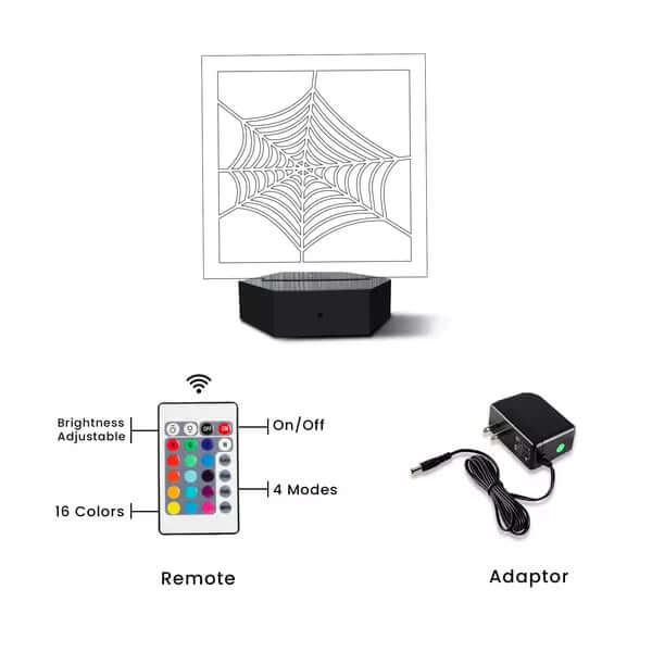 Spider Web 3D Illusion Lamp